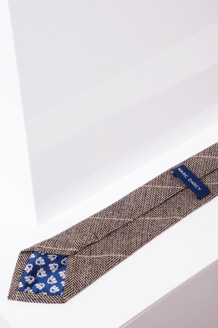 Ted Tan Tweed Check Tie