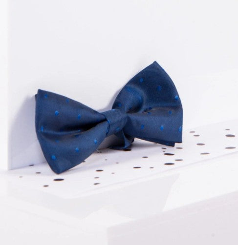 Kids Blue Polka Dot Bow Tie