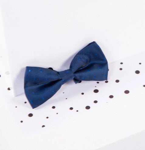 Kids Blue Polka Dot Bow Tie