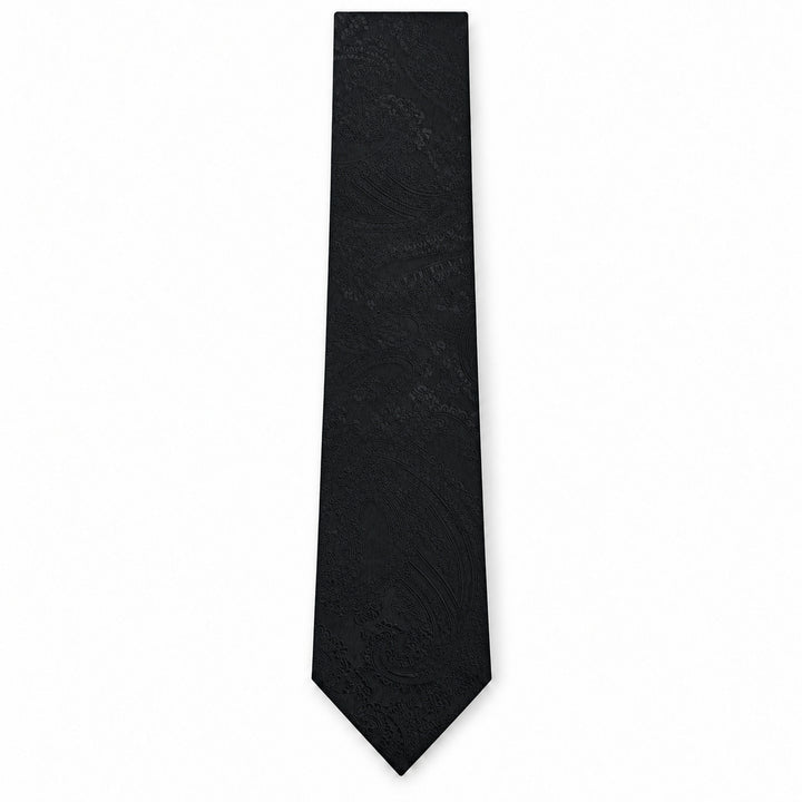 Black Paisley Tie & Pocket Square
