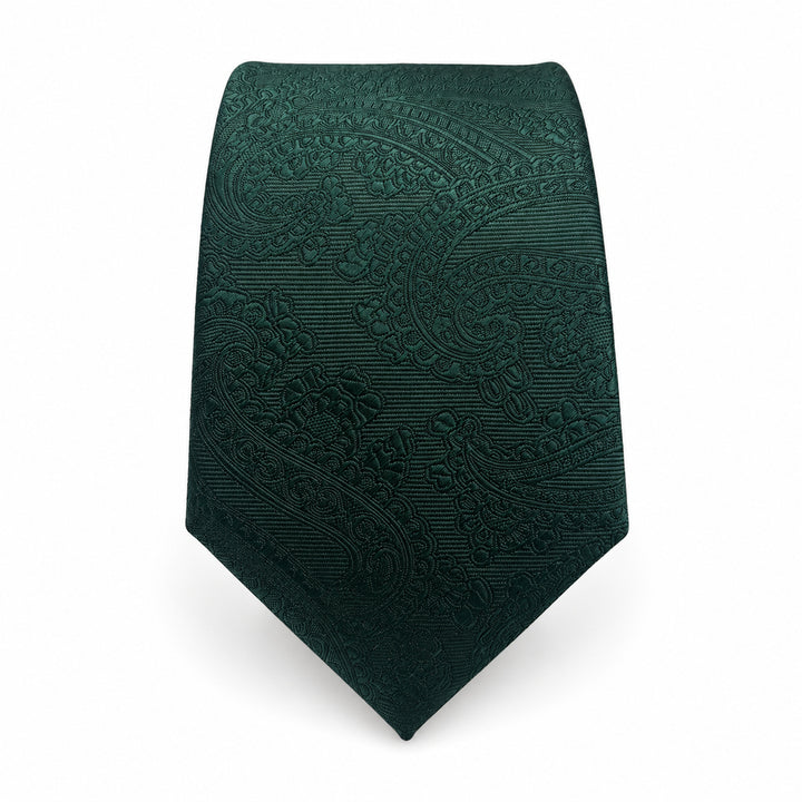 Forest Green Paisley Tie & Pocket Square