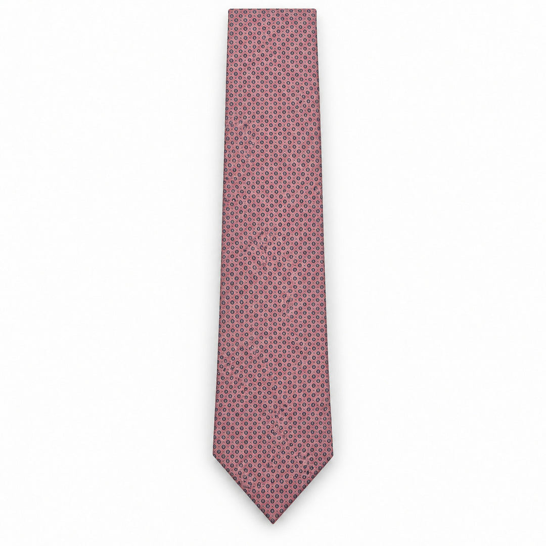 Pink Navy Dot Tie & Pocket Square