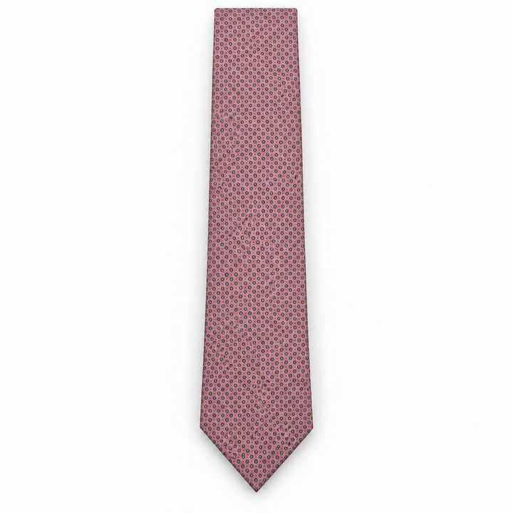 Pink Navy Dot Tie & Pocket Square