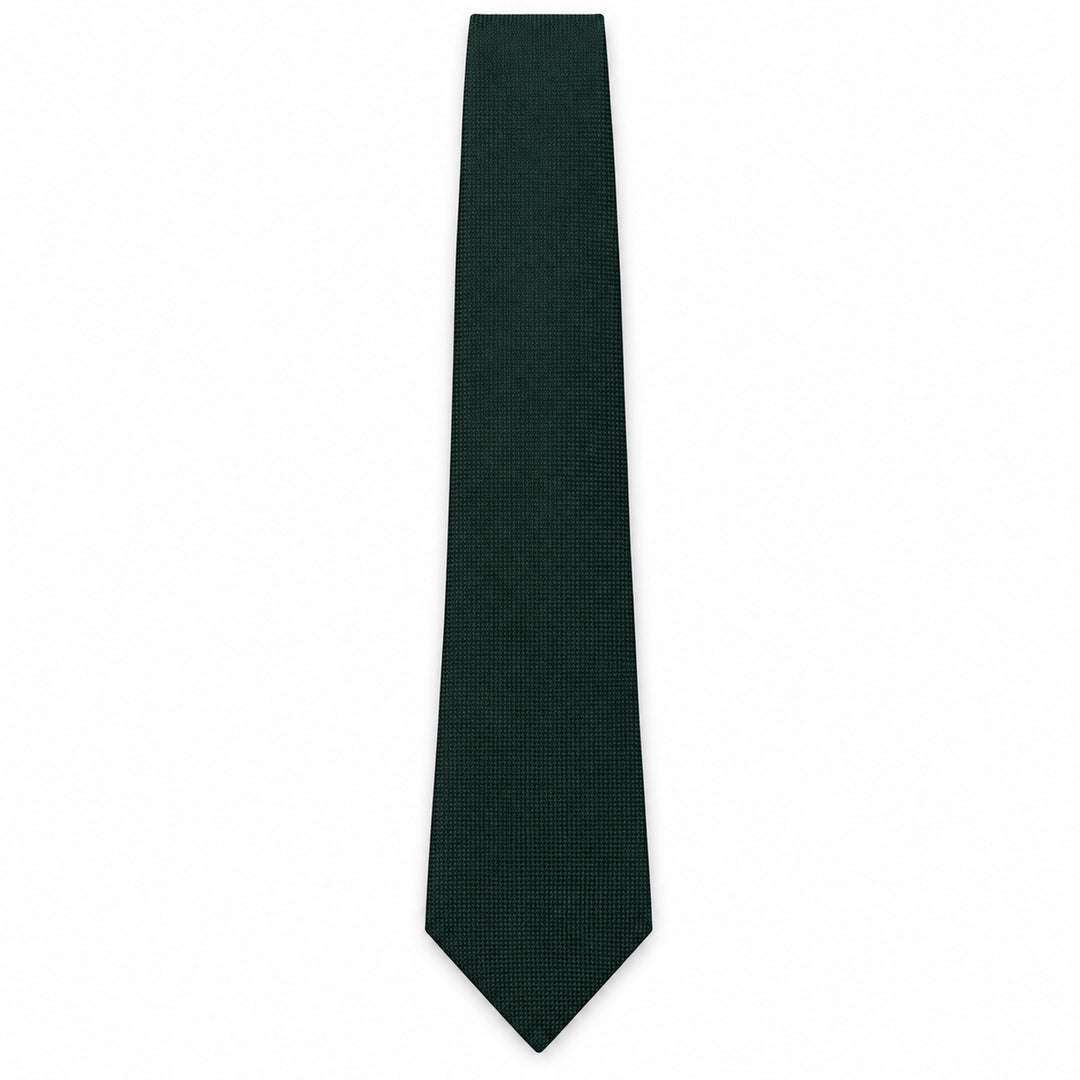 Forest Green Textured Tie and Pocket Square