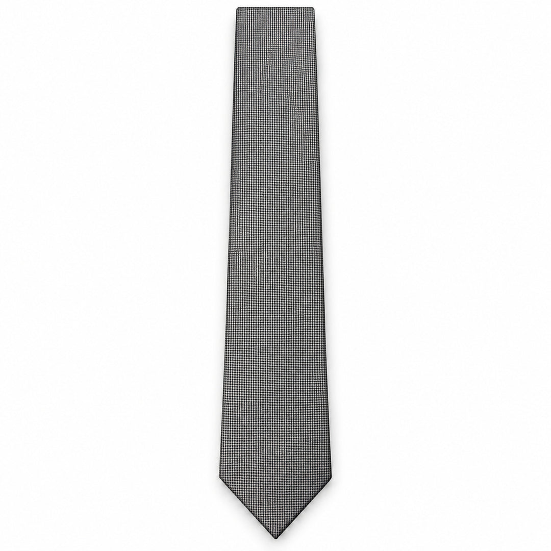 Silver Textured Tie and Pocket Square
