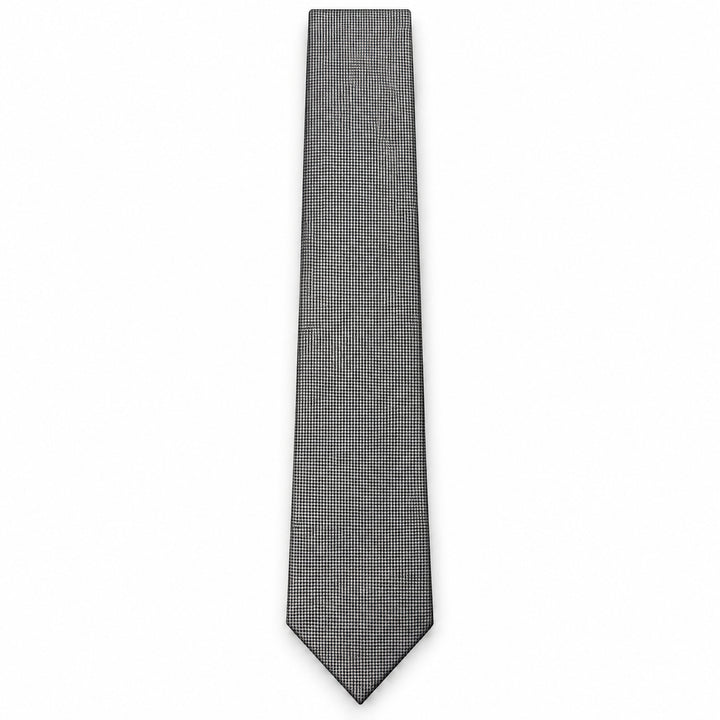 Silver Textured Tie and Pocket Square