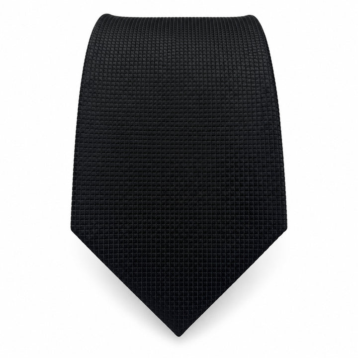 Black Grid Weave Tie