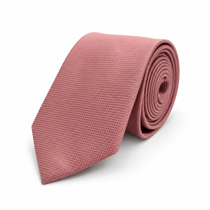 Dusty Pink Textured Tie & Pocket Square