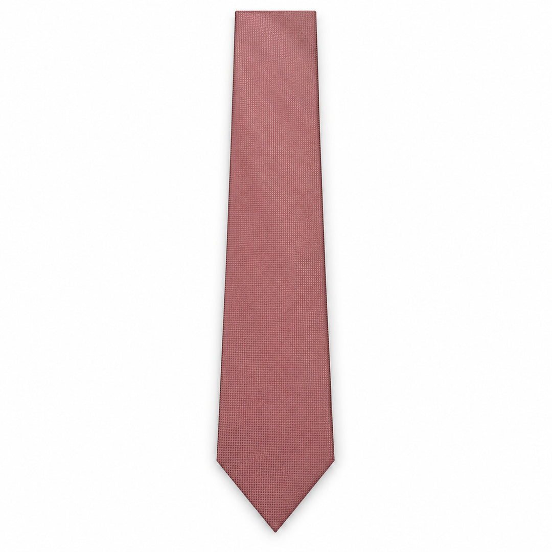 Dusty Pink Textured Tie & Pocket Square