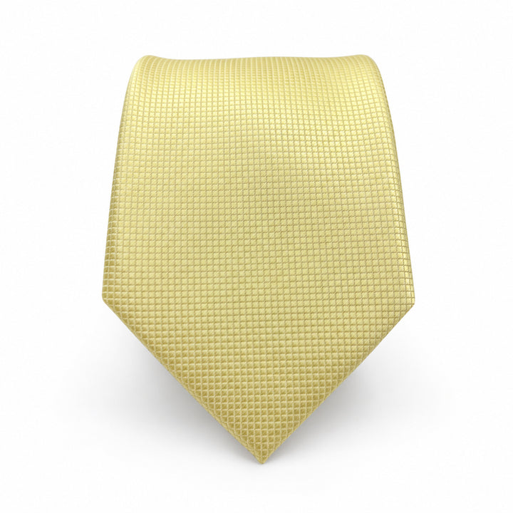 Yellow Textured Tie & Pocket Square