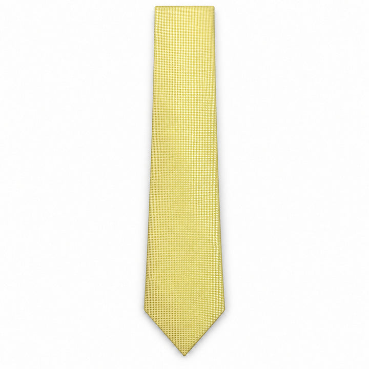 Yellow Textured Tie & Pocket Square