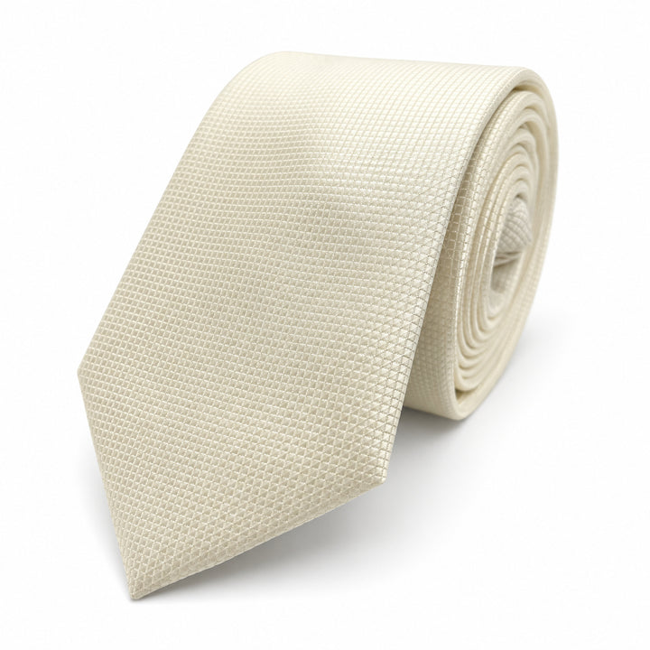 Ivory Textured Tie & Pocket Square