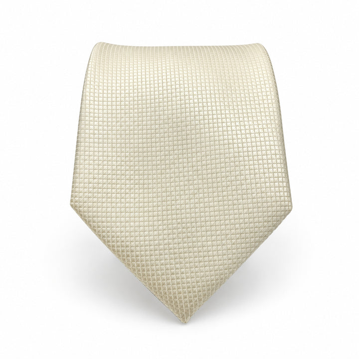 Ivory Textured Tie & Pocket Square