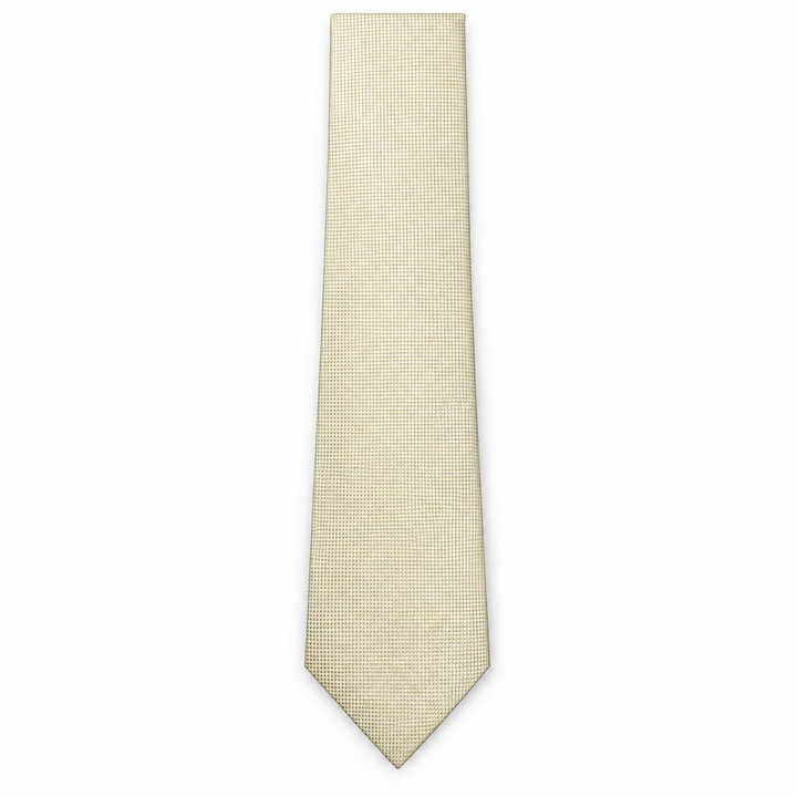 Ivory Textured Tie & Pocket Square