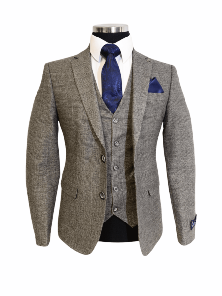 Suits Distributors Cork - Wedding Business Corporate Graduation Suits Cork - Jack Doyle Grey Check Three Piece Suit
