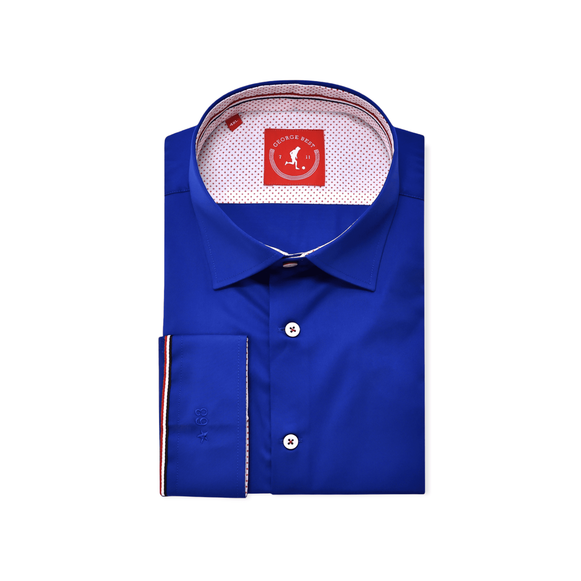 United Tailored Fit Cotton Royal Blue Shirt