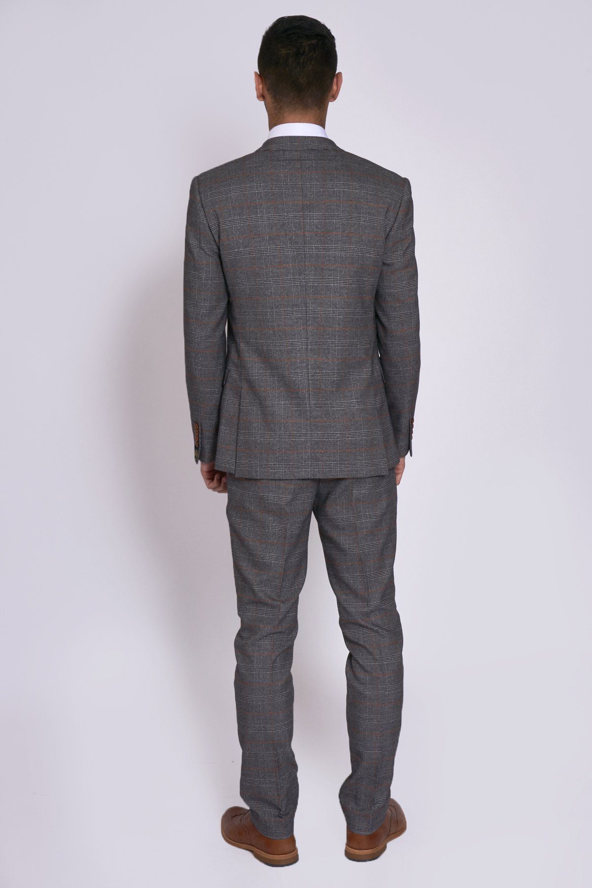 Jenson Grey Check Suit With Double Breasted Waistcoat