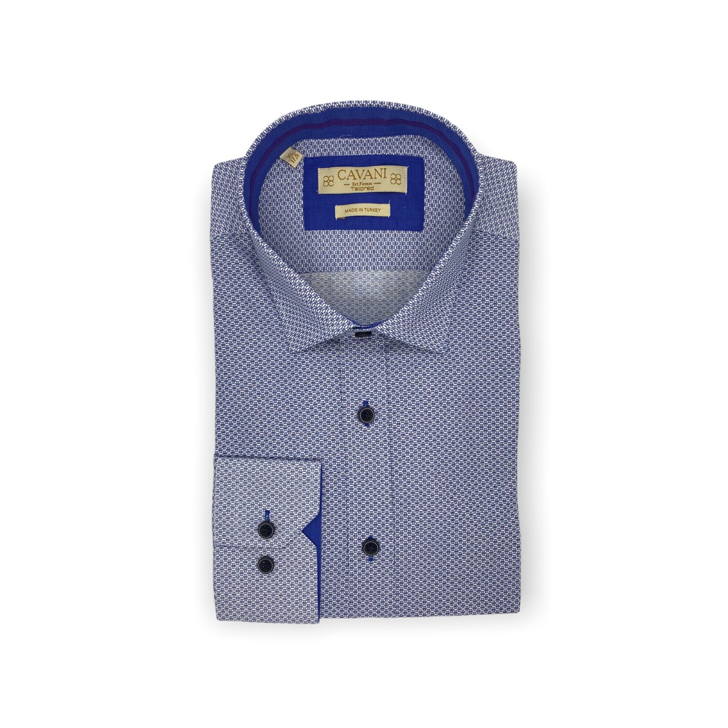 Blue Print Regular Fit Shirt