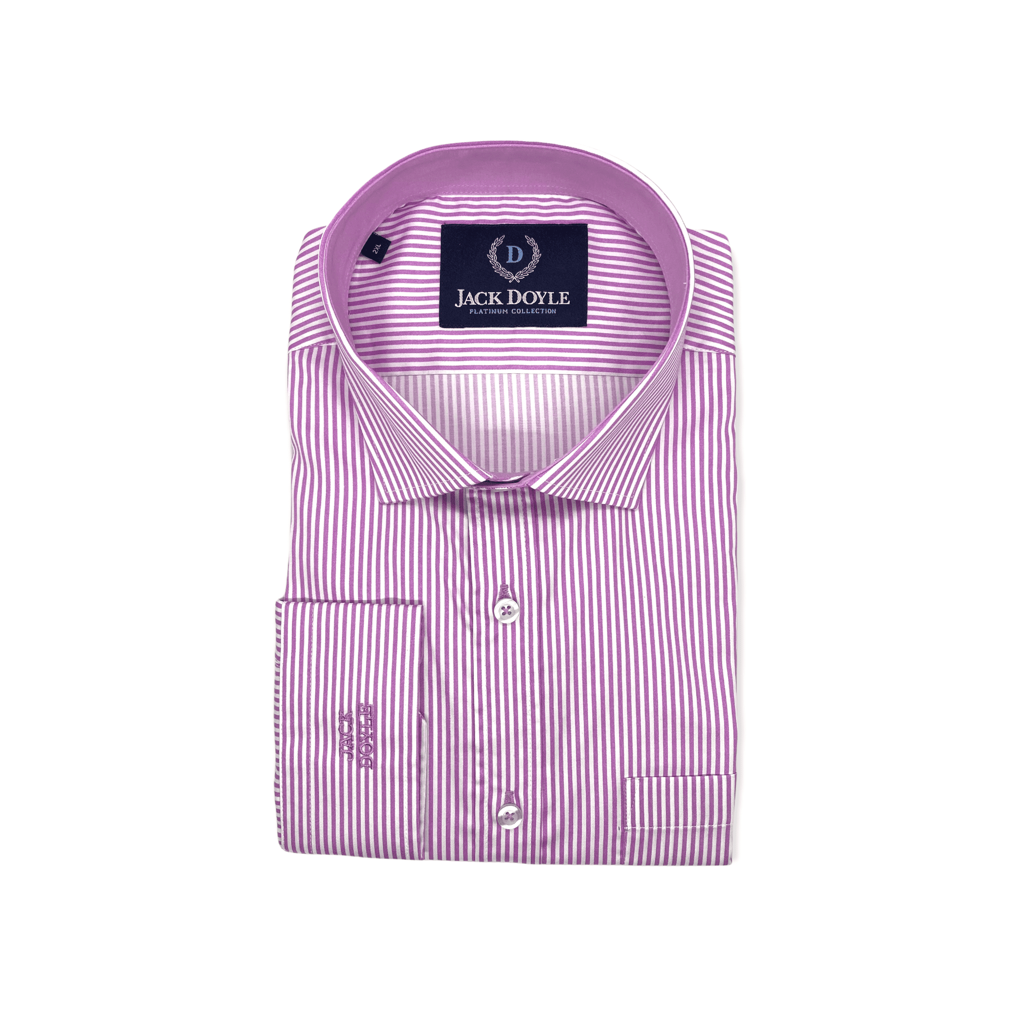 Lilac Striped Shirt With Chest Pocket