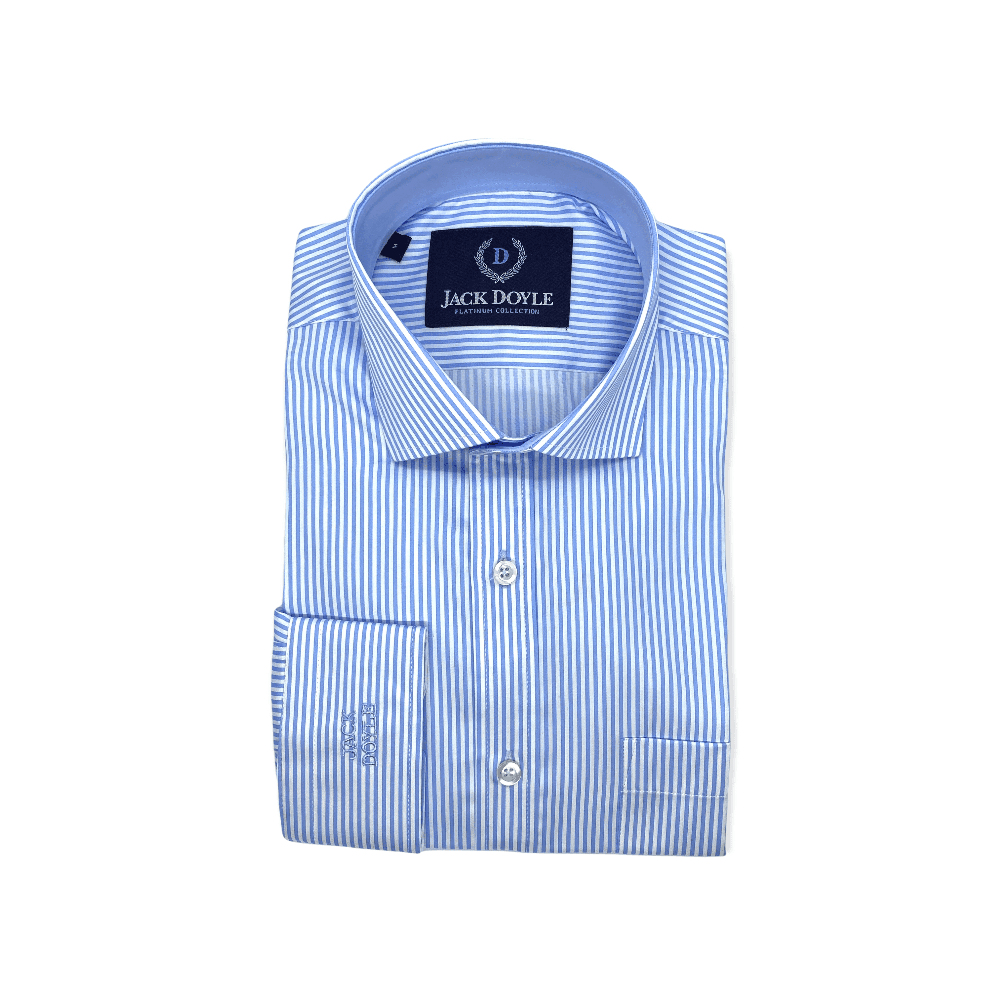 Blue Striped Shirt With Chest Pocket