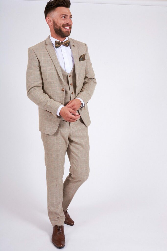 Peter England Elite Suits, Peter England Beige Three Piece Suit for Men at  Peterengland.com
