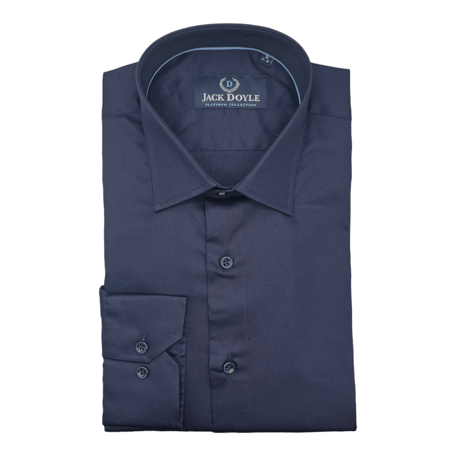 Navy Stretch Slim Fit Shirt | Suits.ie